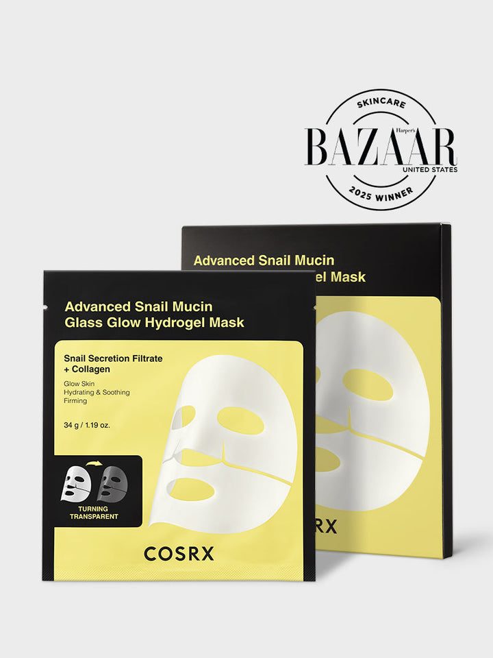 Advanced Snail Mucin Glass Glow Hydrogel Mask D8